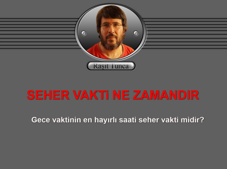 Seher Vakti tam olarak ne zamandır