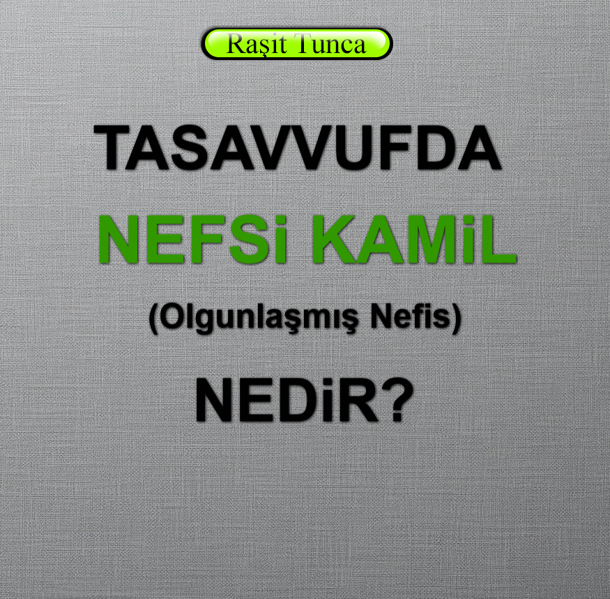 Nefs-i Kâmil - Nefs-i Kâmile (Olgunlaşmış Nefis) Nedir